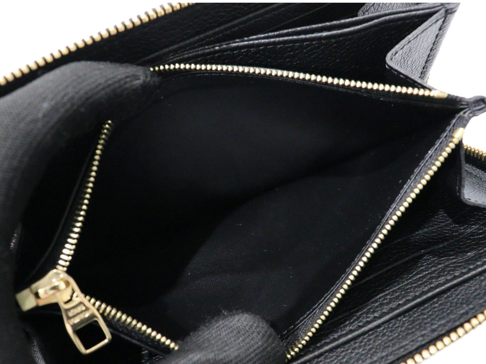 Louis Vuitton Black Monogram Long Beige Wallet Leather Bicolor Zippy Empreinte - Picture 9 of 10
